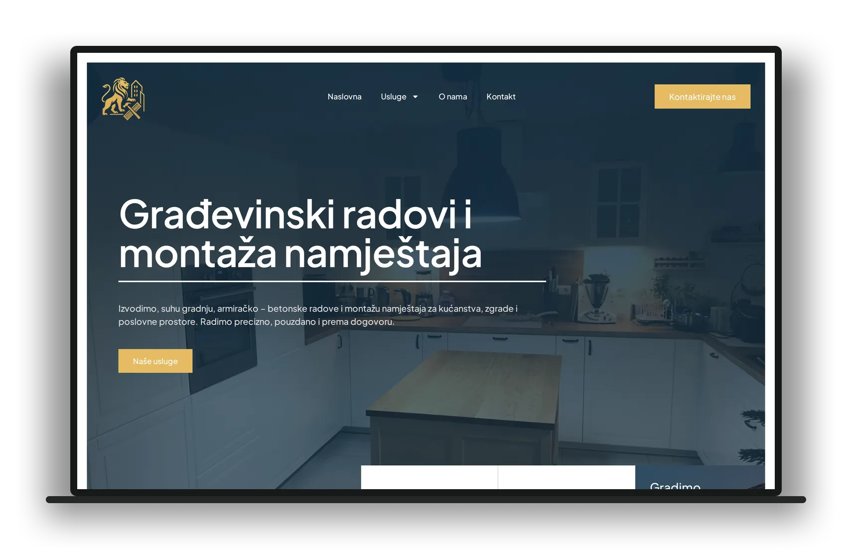 Naslovna stranica Leonitus Trend prikazana na laptopu