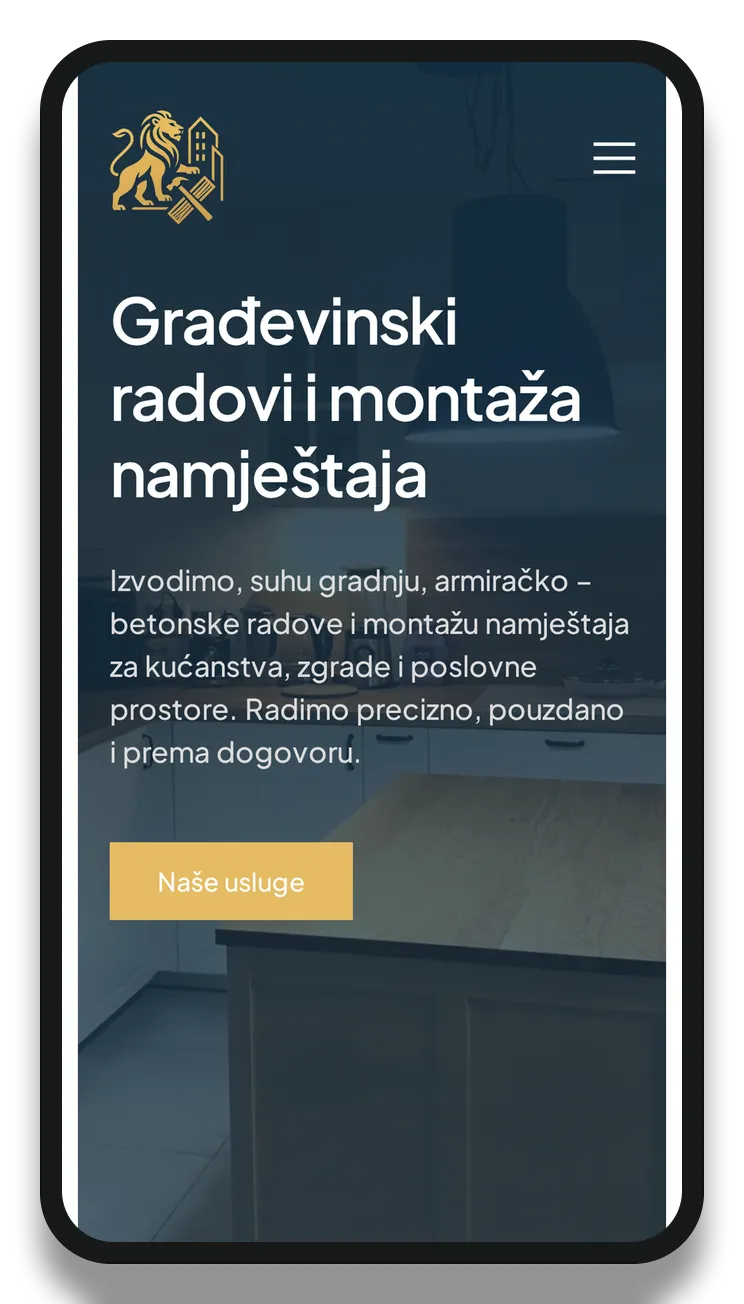 Naslovna stranica Leonitus Trend prikazana na mobitelu
