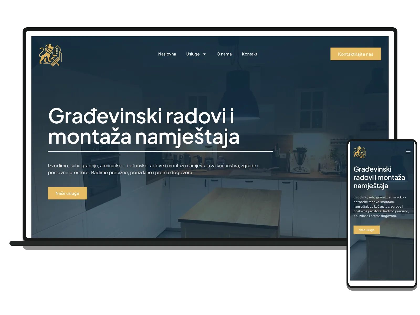 Desktop i mobilni prikaz web stranice: Leonitus Trend